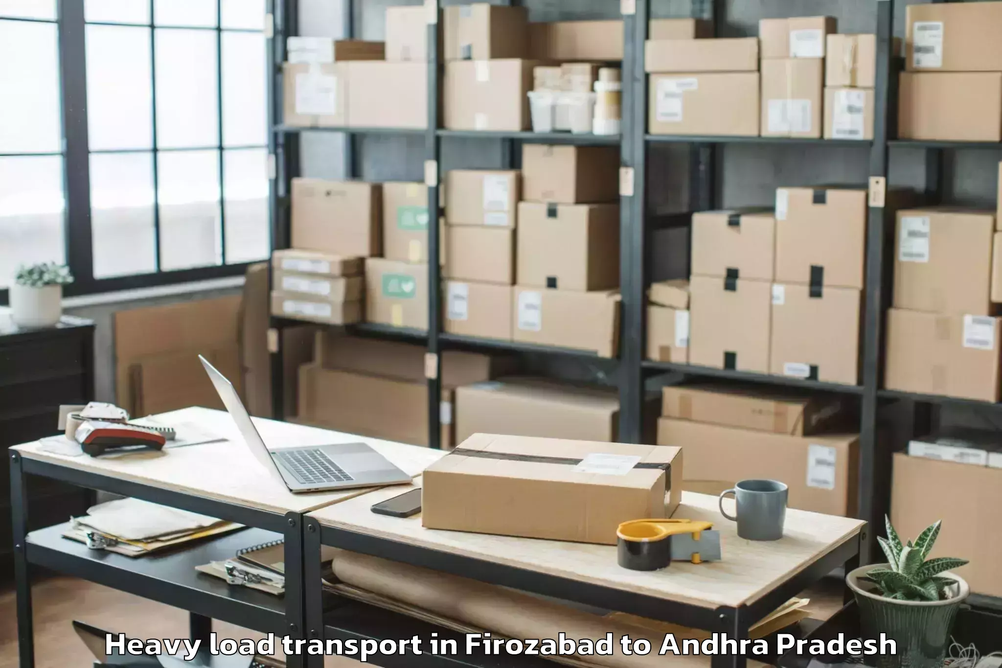 Top Firozabad to Avanigadda Heavy Load Transport Available